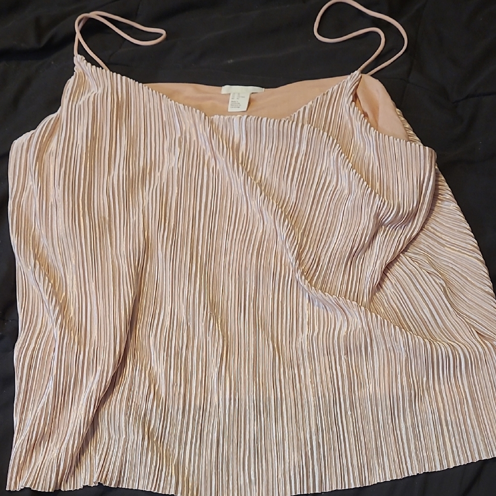 H&M Light Pink Pleated Camisole
